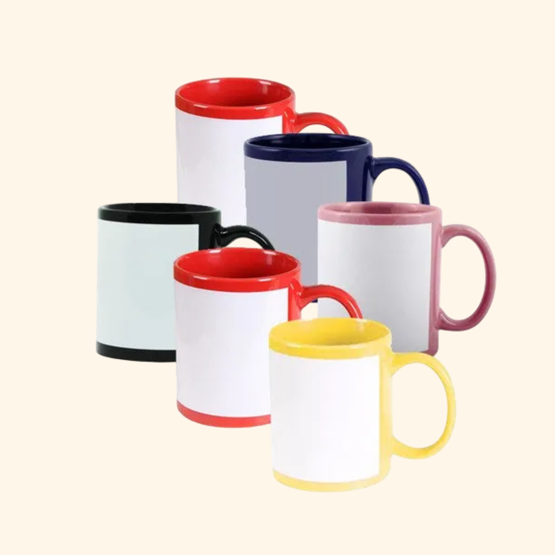 ( Pack of 36 ) Color mug with white patch- Sublitech